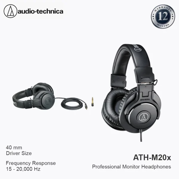 fbf34bf67779f1e13c0f397210f649b8 Audio-Technica ATH-M20x — Headphone Monitor Studio Terbaik Entry Level