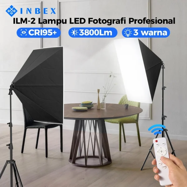 id-11134207-7rasi-m2xiwr5c98lg27 INBEX Softbox 50x70cm Lampu Konten Kreator / Lighting Foto Produk / Live Streaming 3 Suhu Warna 5500K