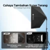 id-11134207-7rbk5-m9gnsqqp2uwrb5 INBEX Softbox 50x70cm Lampu Konten Kreator / Lighting Foto Produk / Live Streaming 3 Suhu Warna 5500K